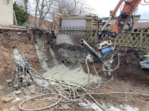 Baugrubensicherung, Gotha